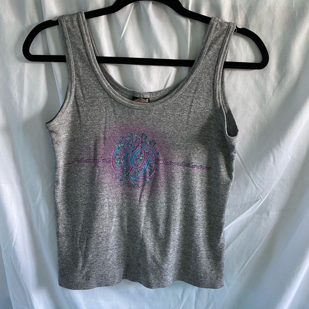 Ladies Harley Davidson cropped tank top.